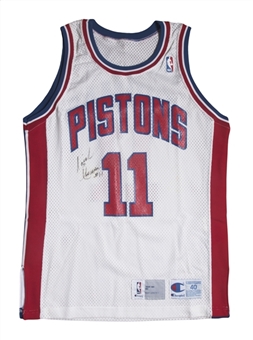 Isiah Thomas Signed 1991 Detroit Pistons Pro-Cut Jersey (Beckett)